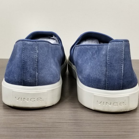 Vince Blair-12 Embossed Suede Slip-on Sneakers, Indigo, Womens Size 9 M / 39 - Picture 4 of 9